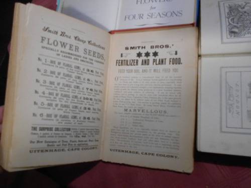 3 BOOKS - FLOWERS  FOUR SEASONS, GARDEN PATH and GUIDE HORTICULTURE 1898 UITENHAGE