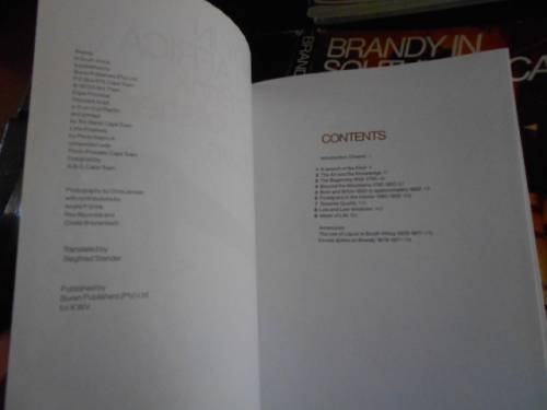 ANDRE P BRINK -  BRANDY IN SOUTH AFRICA -  HISTORY ETC. 1973 BUREN