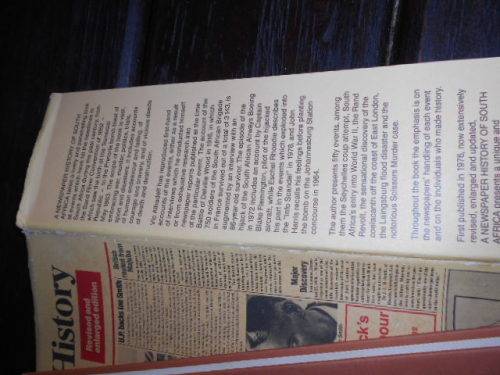 VIC ALHADEFF -  A NEWSPAPER HISTORY OF SOUTH AFRICA 1985 ENLARGED