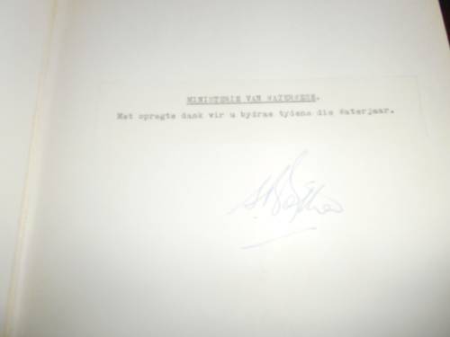 WATER -  FA VENTER -  autogr. Ministerie van Waterwese eksemplaar 77 van 153