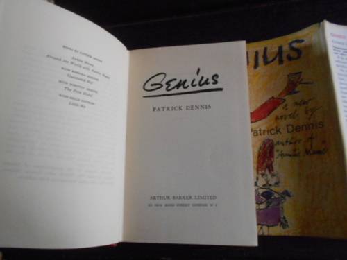 PATRICK DENNIS - GENIUS -  Novel  - Arthur Baker 1963 1st UK ed.