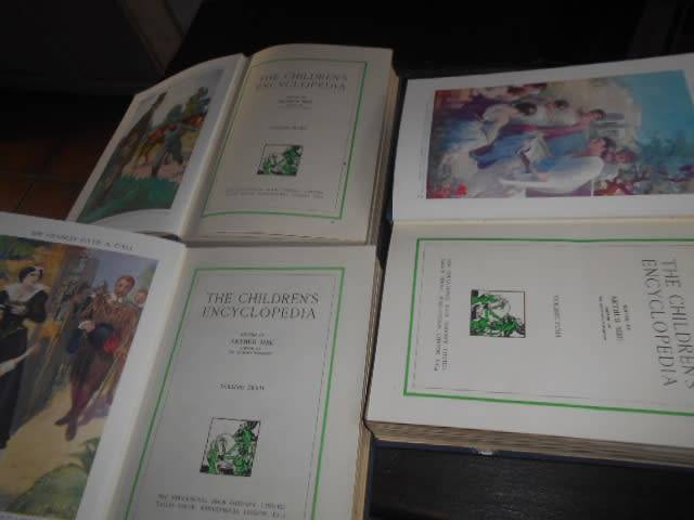 3  book of a 10 set  Arthur Mee illus  (no. 4, 7, 8) Childrens Encyclopaedia Educational book co.