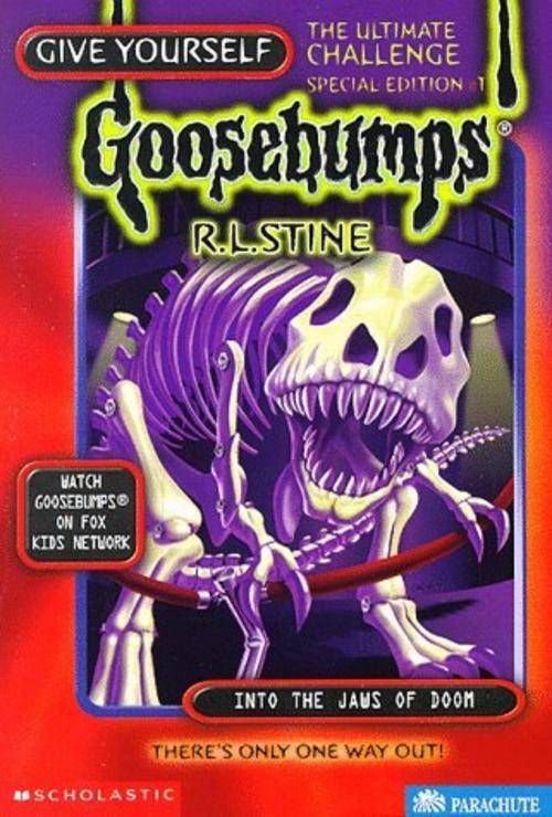 GOOSEBUMPS SCHOLASTIC PAPERBACK - INTO THE JAWS OF DOOM - ULTIM. CHALLENGE SPEC. ED. 1  PARACHUTE