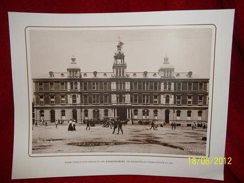 1898, Rissik Street Post Office in Johannesburg, Black & White Print, FREE POSTAGE!!!