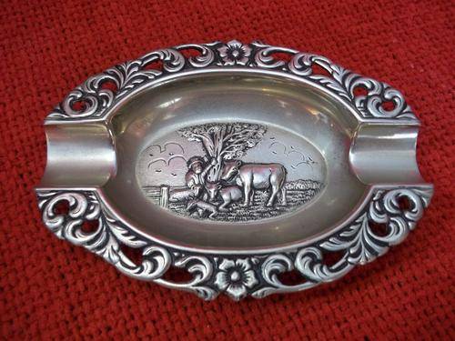 Antique Metal Ashtray, Art Nouveau Style, FREE POSTAGE!!!