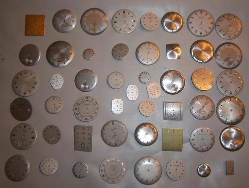 LOT X50 VINTAGE WRISTWATCH DIALS, NEW OLD STOCK