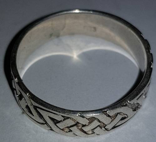 925 Sterling Silver Patterned Ring