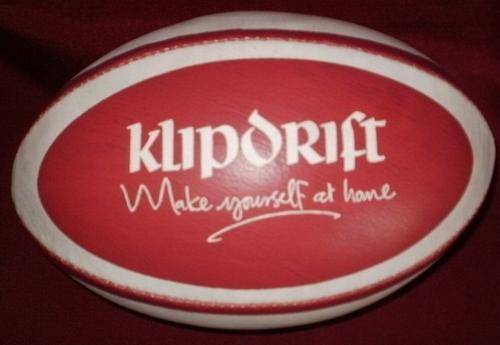 A KLIPDRIFT RUGBY BALL