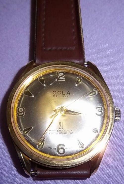 A VERY NICE COLA DE LUXE MECHANICAL MEN'S WRIST WATCH