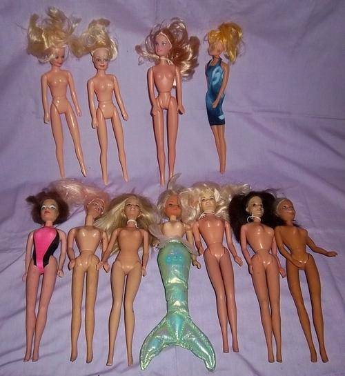 X11 ASSORTED DOLLS, SOME BARBIE AND OTHER STARTING AT R1