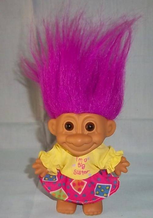 A TROLL WITH PURPLE HAIR BY RUSS