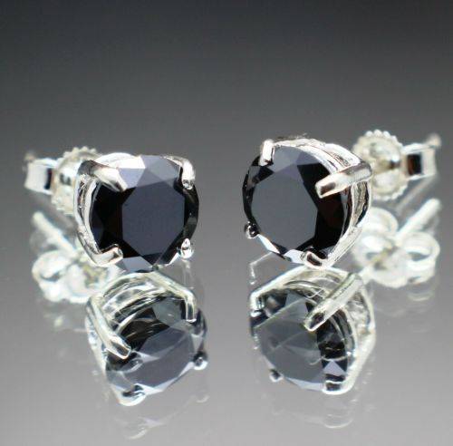 SALE**Certified 1.42tcw Genuine Black Diamond Earrings** Stunning - $910 Appraisal!!!