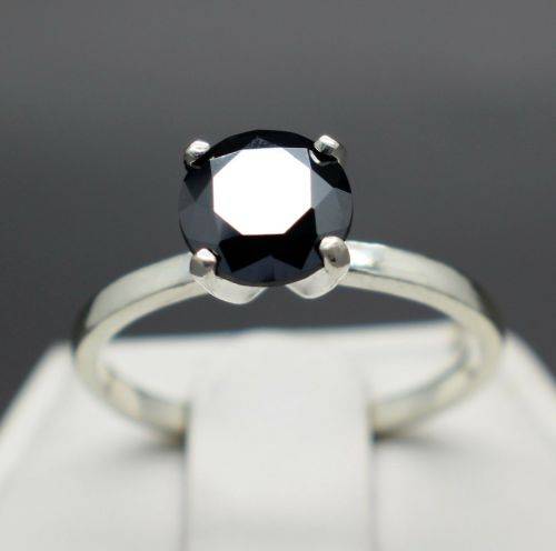 REDUCED**1.55cts Genuine Natural Black Diamond Ring** Free Appraisal Certificate $960!