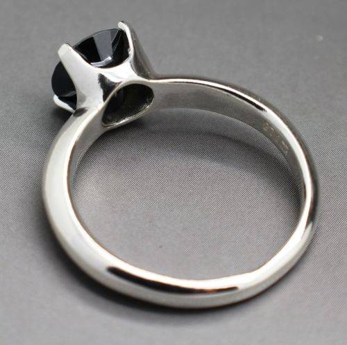**1.35cts Genuine Natural Black Diamond Ring** FREE USA Certificate $875**