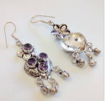 Handmade Amethyst Earrings - Gorgeous!