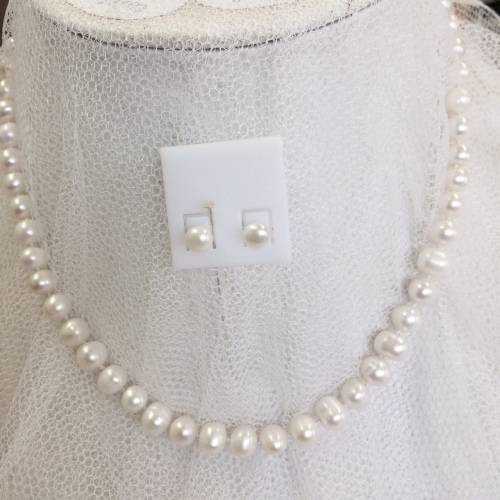 GENUINE CULTURED PEARLS | 45CM | FREE EARRINGS | CLASSIC and ELEGANT