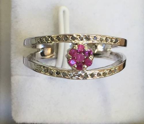 GENUINE NATURAL RAW DIAMOND RING - PINK - UNIQUE