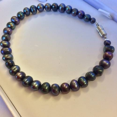 Genuine Black Pearl Bracelet - 24cm