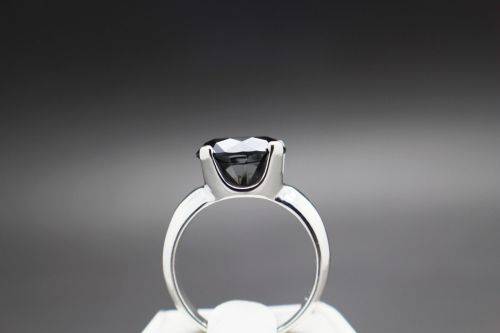 2.42cts Certified Genuine Black Diamond Ring