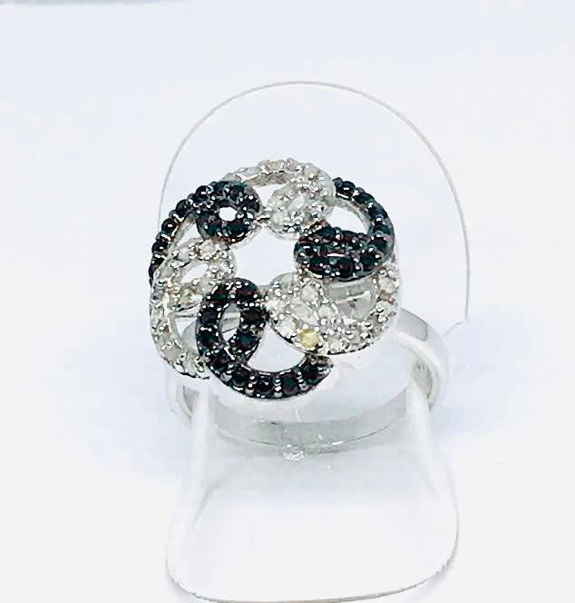 UNIQUE NATURAL RAW DIAMOND RING - SWIRL