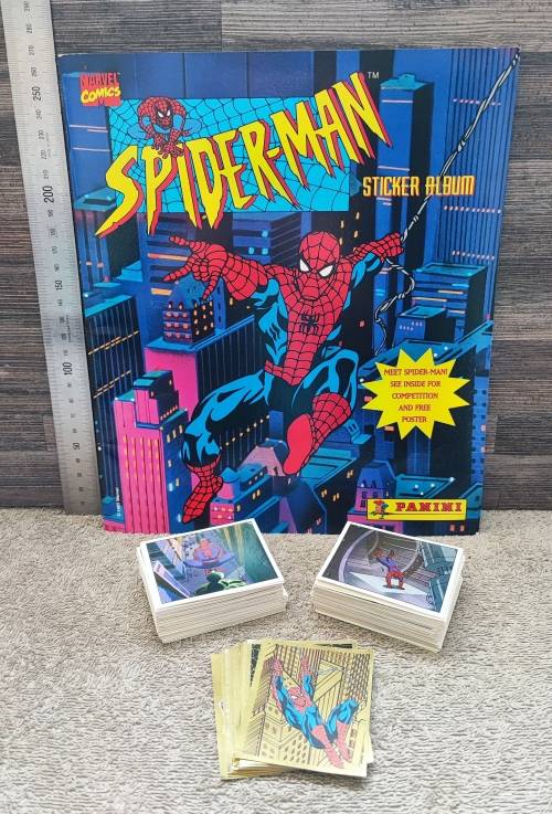1995 Panini Marvel`s Spiderman Album & Complete Stickers Collection