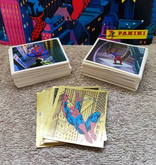 1995 Panini Marvel`s Spiderman Album & Complete Stickers Collection