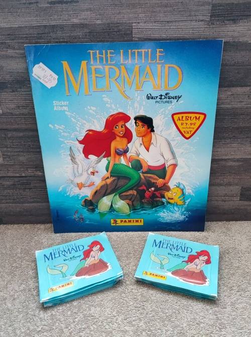 1990 Panini Disney`s Little Mermaid Sticker Album & Collectible Stickers