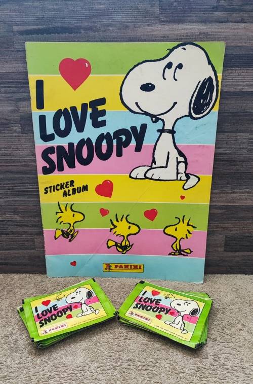 1986 Panini I Love Snoopy Sticker Album & Stickers