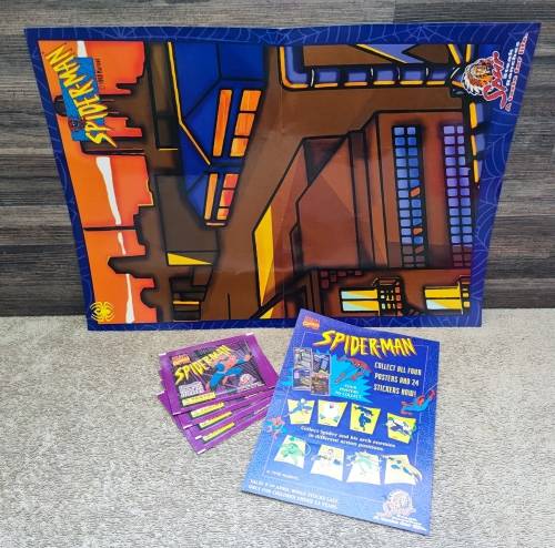 1998 Panini Spiderman Poster and Stickers