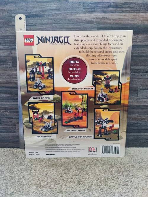 2014 Lego Ninjago Brick Master Updated and expanded Storage Box and Hard Cover Book