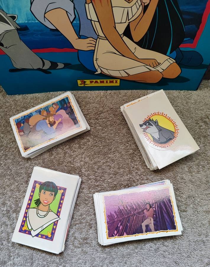 1995 Panini Disney`s Pocahontas Sticker Album & Complete Sticker Collection