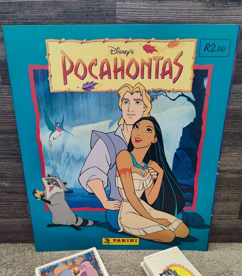 1995 Panini Disney`s Pocahontas Sticker Album & Complete Sticker Collection