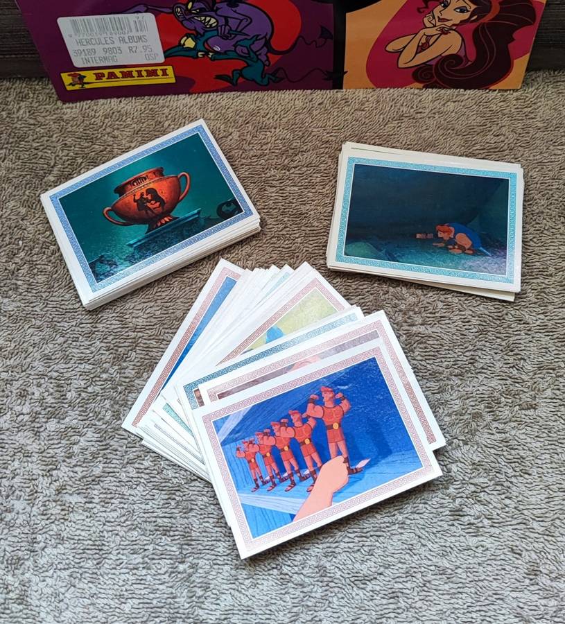 1996 Panini Disney`s Hercules Sticker Album & Complete Sticker Collection