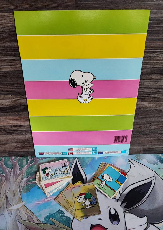 1986 Panini I Love Snoopy Sticker Album & Collectible Stickers
