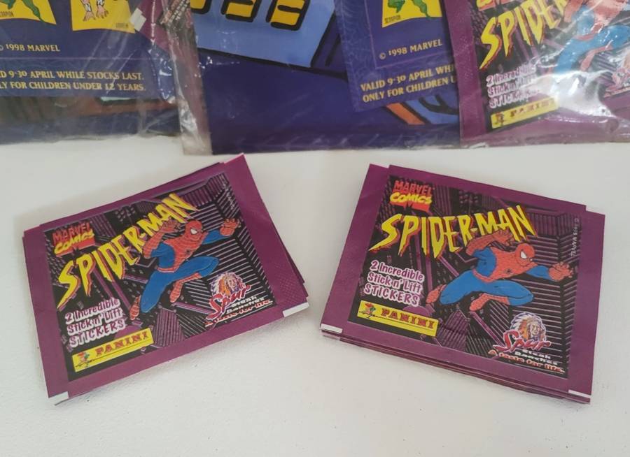 1998 Panini Spiderman Poster and Stickers