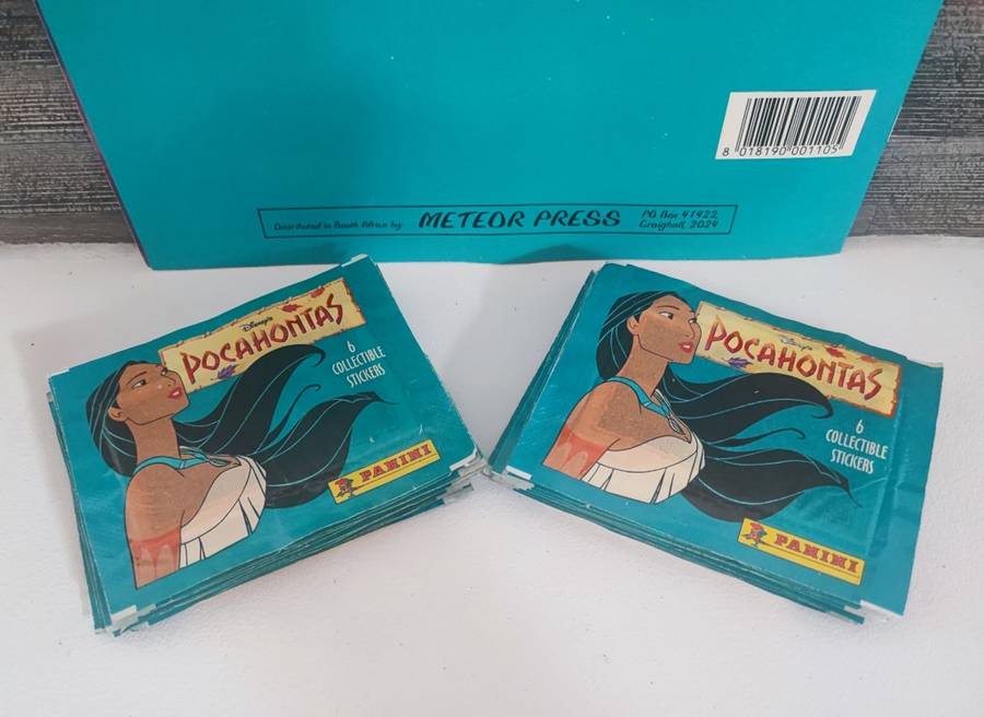 Vintage 1995 Panini Disney`s Pocahontas Sticker Album & Collectible Stickers