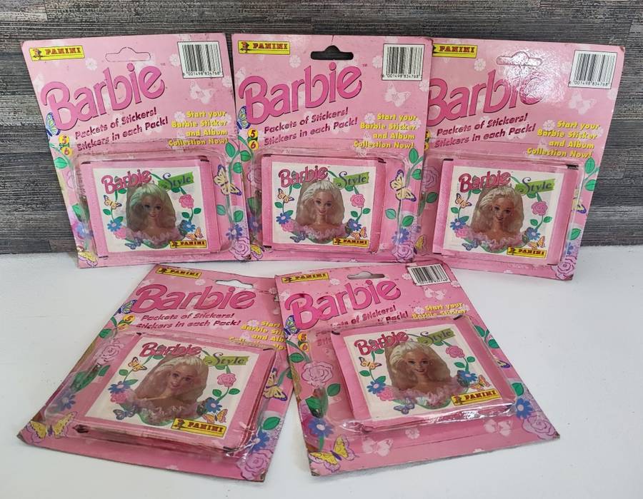 Vintage 1995 Panini Mattel Barbie Collectible Stickers(Bid per box)