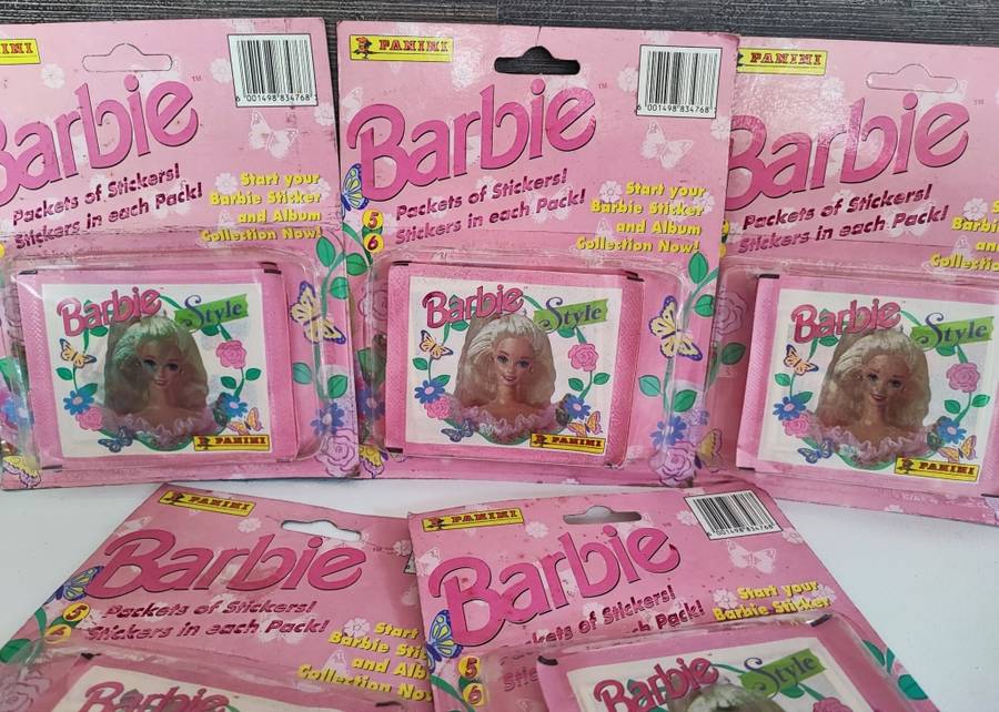 Vintage 1995 Panini Mattel Barbie Collectible Stickers(Bid per box)