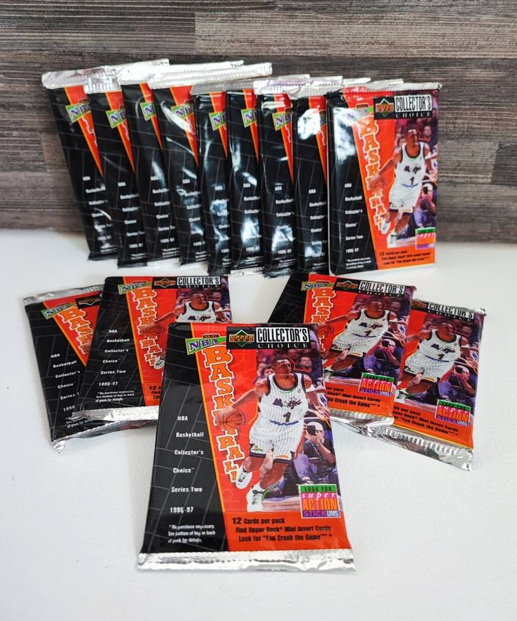 Vintage 96/97 Upper Deck NBA Basketball Collectible Cards(Bid per packet)