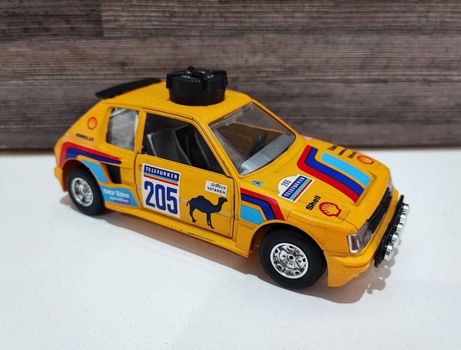 Vintage Bburago Renault Peugeot 205 Turbo Die Cast Model