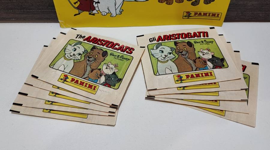 Vintage 1986 Panini Disney`s Aristocats Sticker Album & Collectible Stickers
