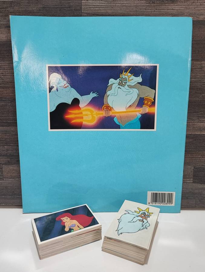 Vintage 1990 Panini Disney`s Little Mermaid Sticker Album & Collectible Stickers