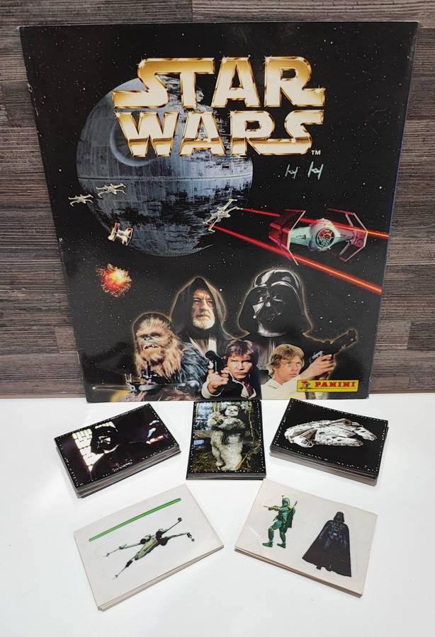 Vintage 1996 Panini Star Wars Sticker Album & Collectible Stickers