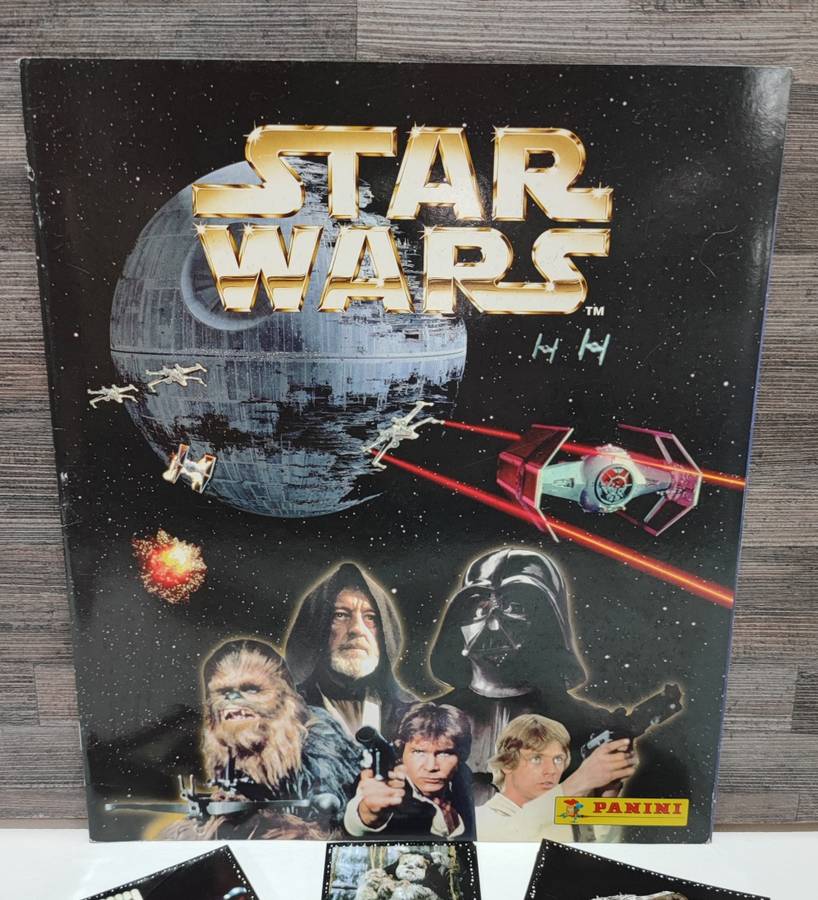 Vintage 1996 Panini Star Wars Sticker Album & Collectible Stickers