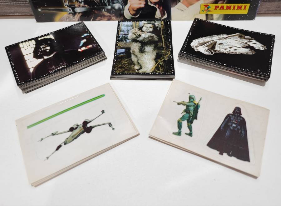 Vintage 1996 Panini Star Wars Sticker Album & Collectible Stickers