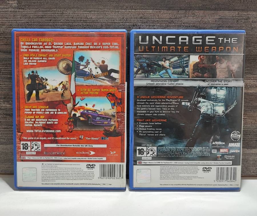 Playstation 2 Games - Total Overdose and X Men Origins Wolverine