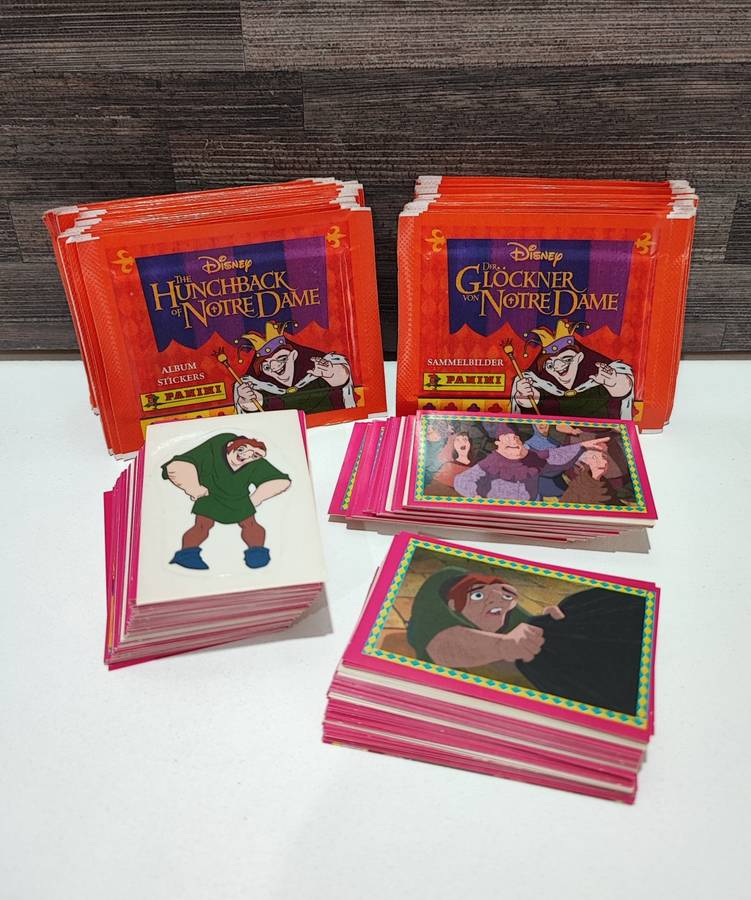 1996 Panini Disney`s The Hunchback of Notre Dame Collectible Stickers(Near Complete Collection)