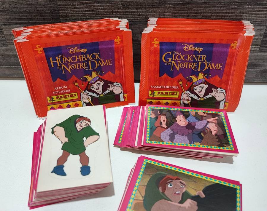 1996 Panini Disney`s The Hunchback of Notre Dame Collectible Stickers(Near Complete Collection)