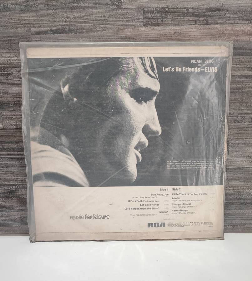 Vintage LP Record - Elvis Let`s Be Friends