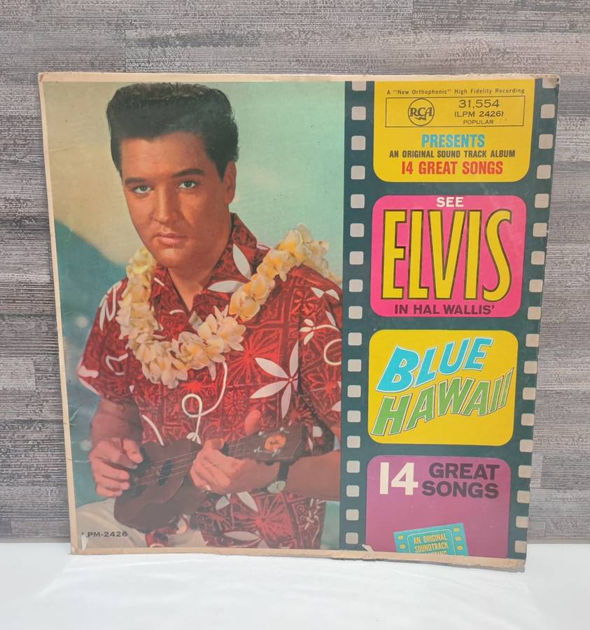 Vintage LP Record - Elvis Blue Hawaii